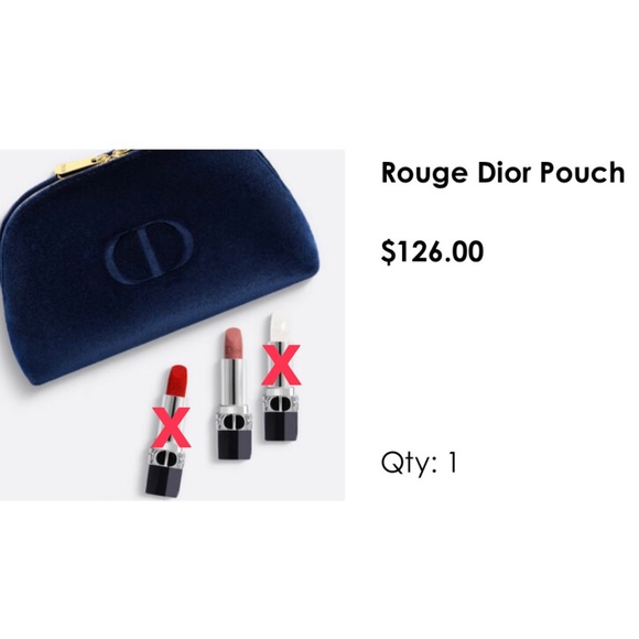 NIB Rouge Dior Pouch and Lipstick - Picture 2 of 13
